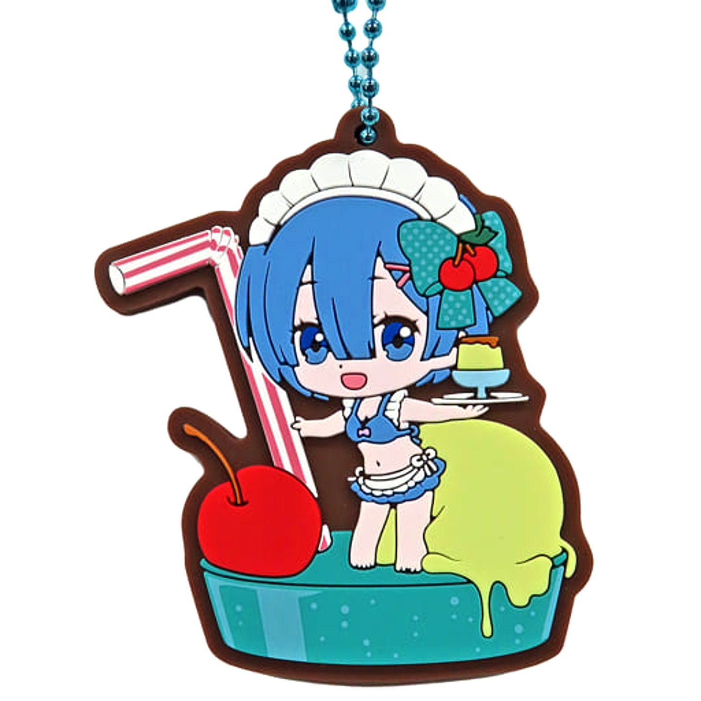 Re:ZERO -Starting Life in Another World- Rem A Gashapon Kuji Assort Rem & Ram 6 Rubber Mascot Prize B Keychains [USED]