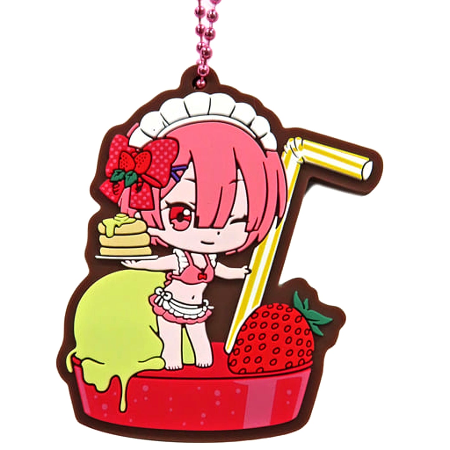 Re:ZERO -Starting Life in Another World- Ram A Gashapon Kuji Assort Rem & Ram 6 Rubber Mascot Prize B Keychains [USED]