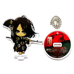 Eren Yeager Attack on Titan x Kabuki Collabo Marui Yokohama Kabuki no Yakata Trading Mini Chara Stand Keychain [USED]