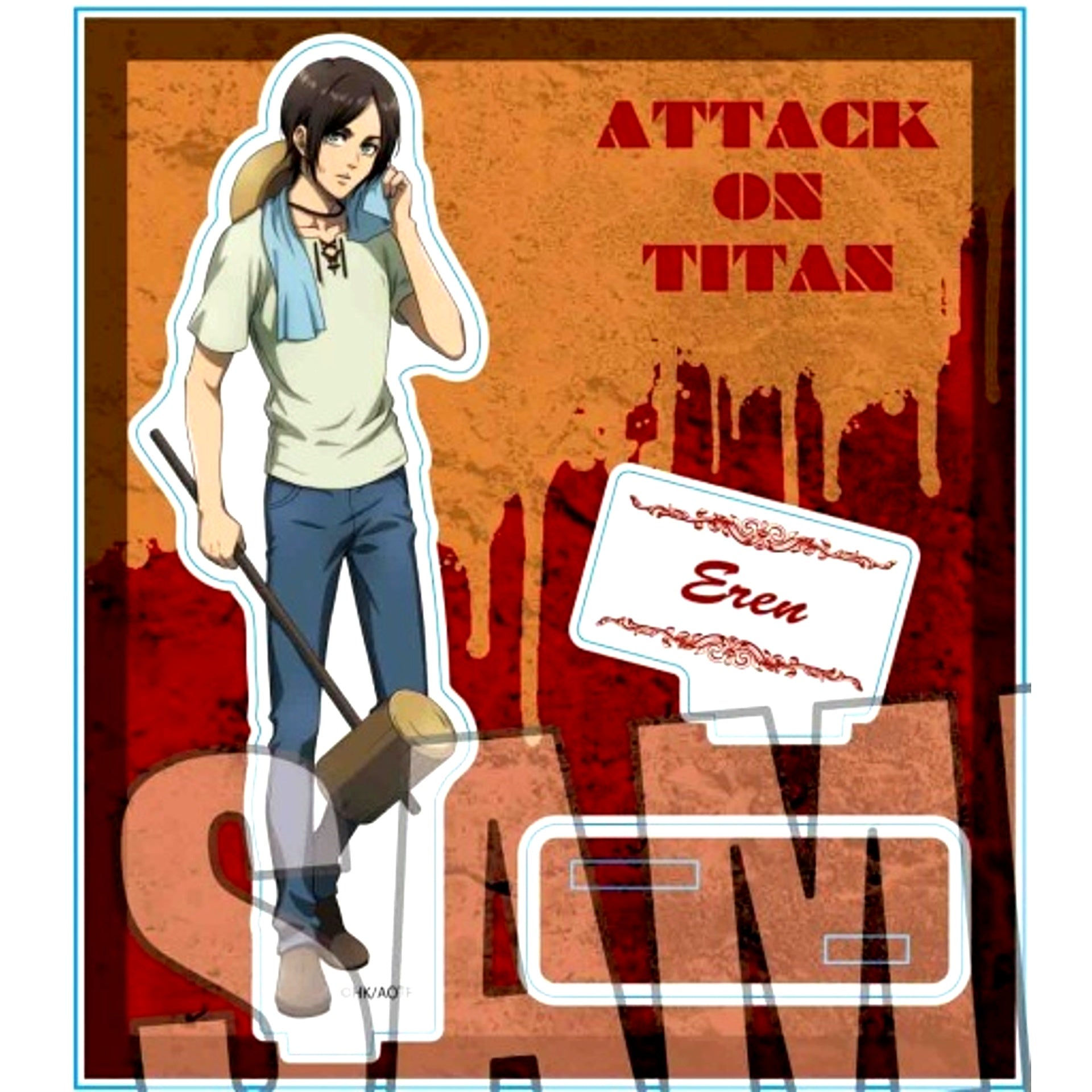 Eren Yeager Attack on Titan Work Clothes Ver. Acrylic Stand [USED]