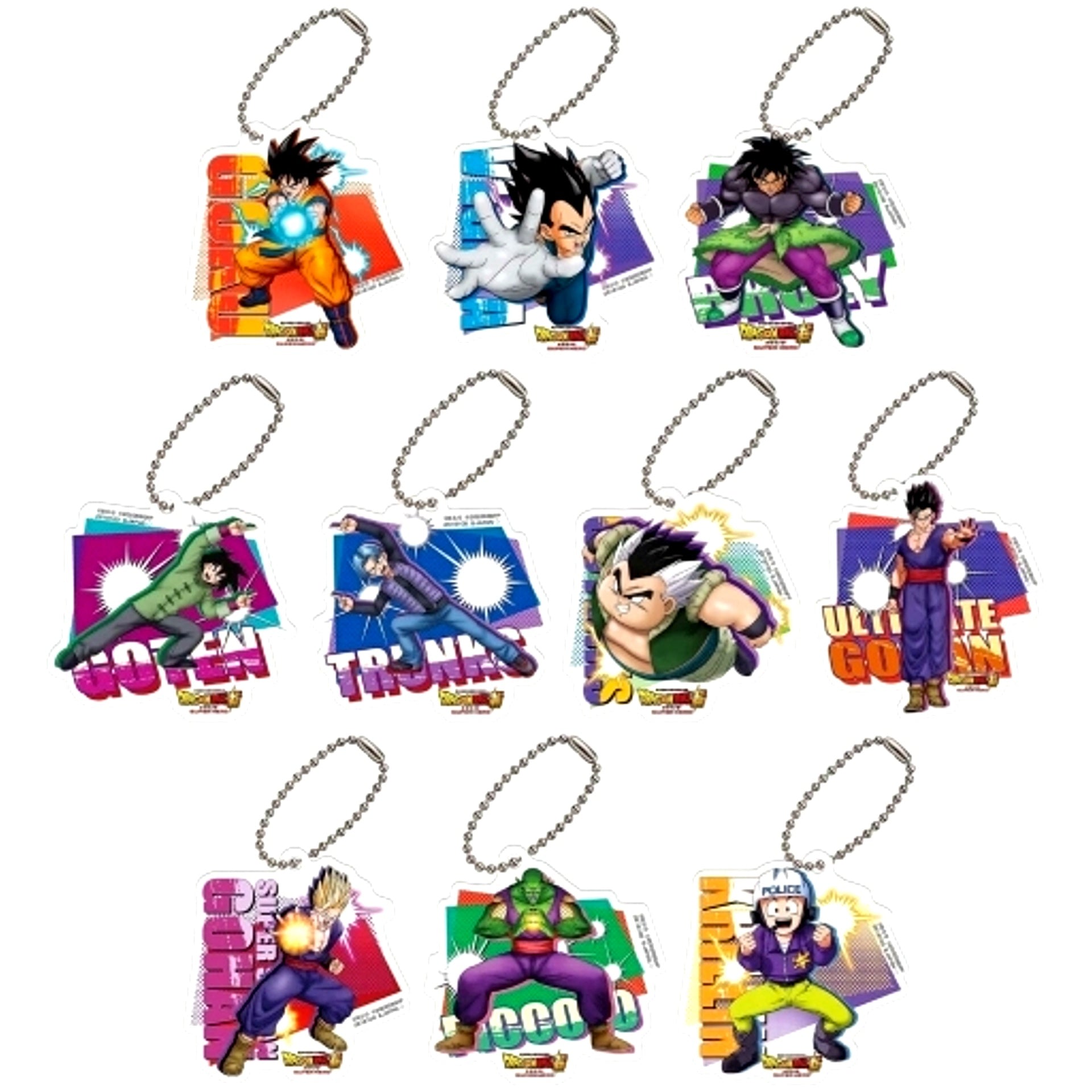 Set of 10 Dragon Ball Super Super Hero Acrylic Charm 2 [USED]