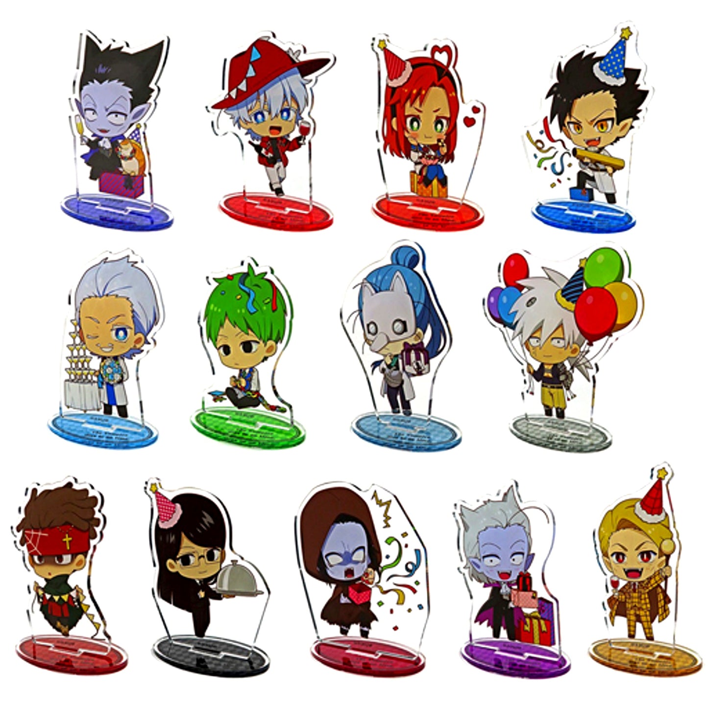 Set of 13 C Prize The Vampire Dies in No Time Illustration Acrylic Stand Rakuten Collection [USED]