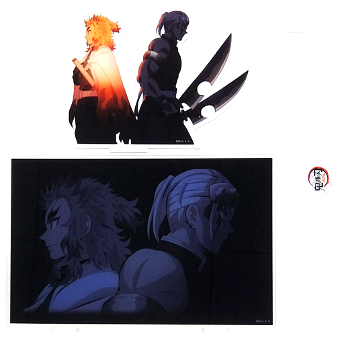 Kyojuro Rengoku & Tengen Uzui I Can't Be Like Rengoku Acrylic Stand Demon Slayer Entertainment District Arc x ufotable Cafe x Machi Asobi CAFE [USED]