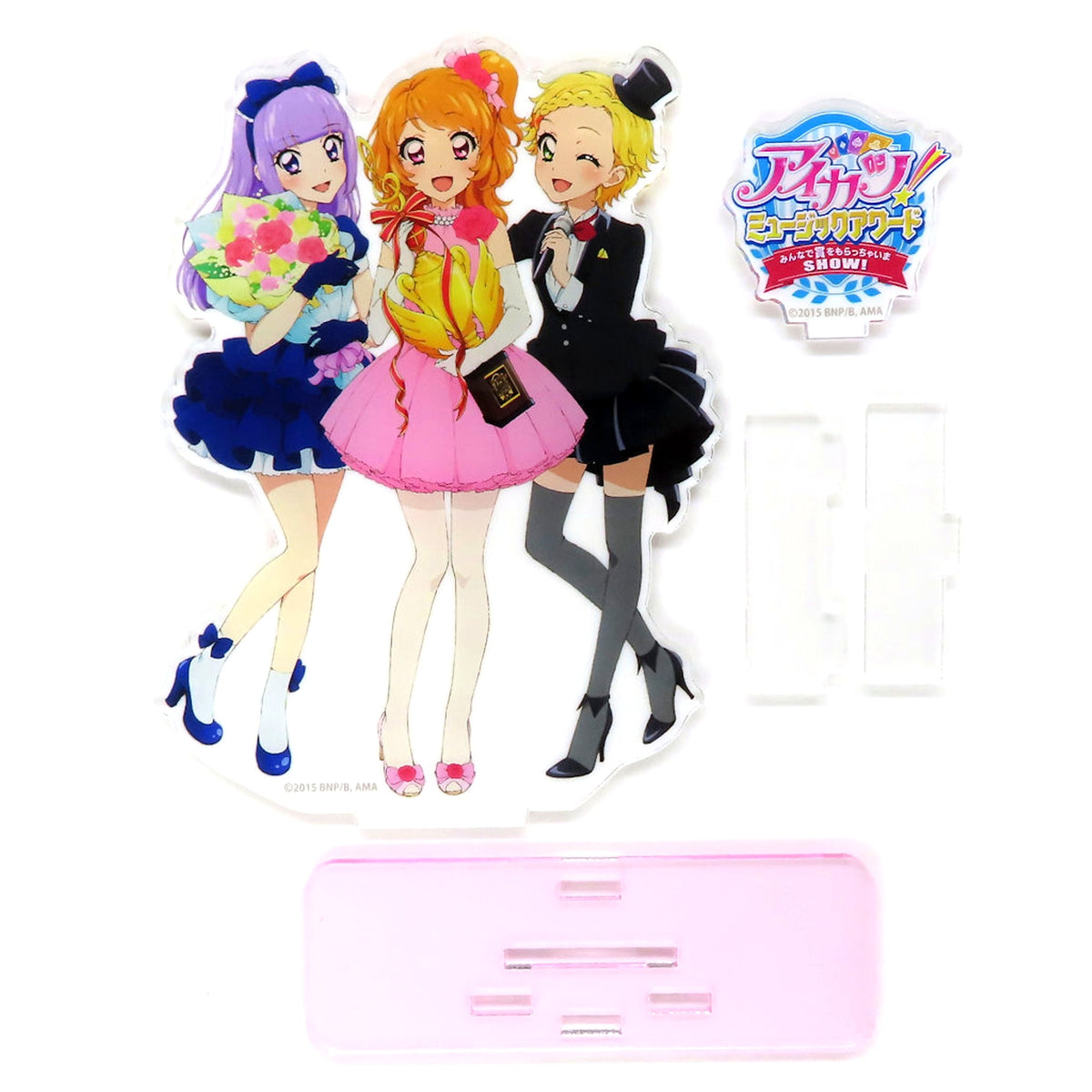 Akari & Hinaki & Sumire Acrylic Stand Aikatsu! Music Award Minna de Shou wo MoracchaimaSHOW! [USED]