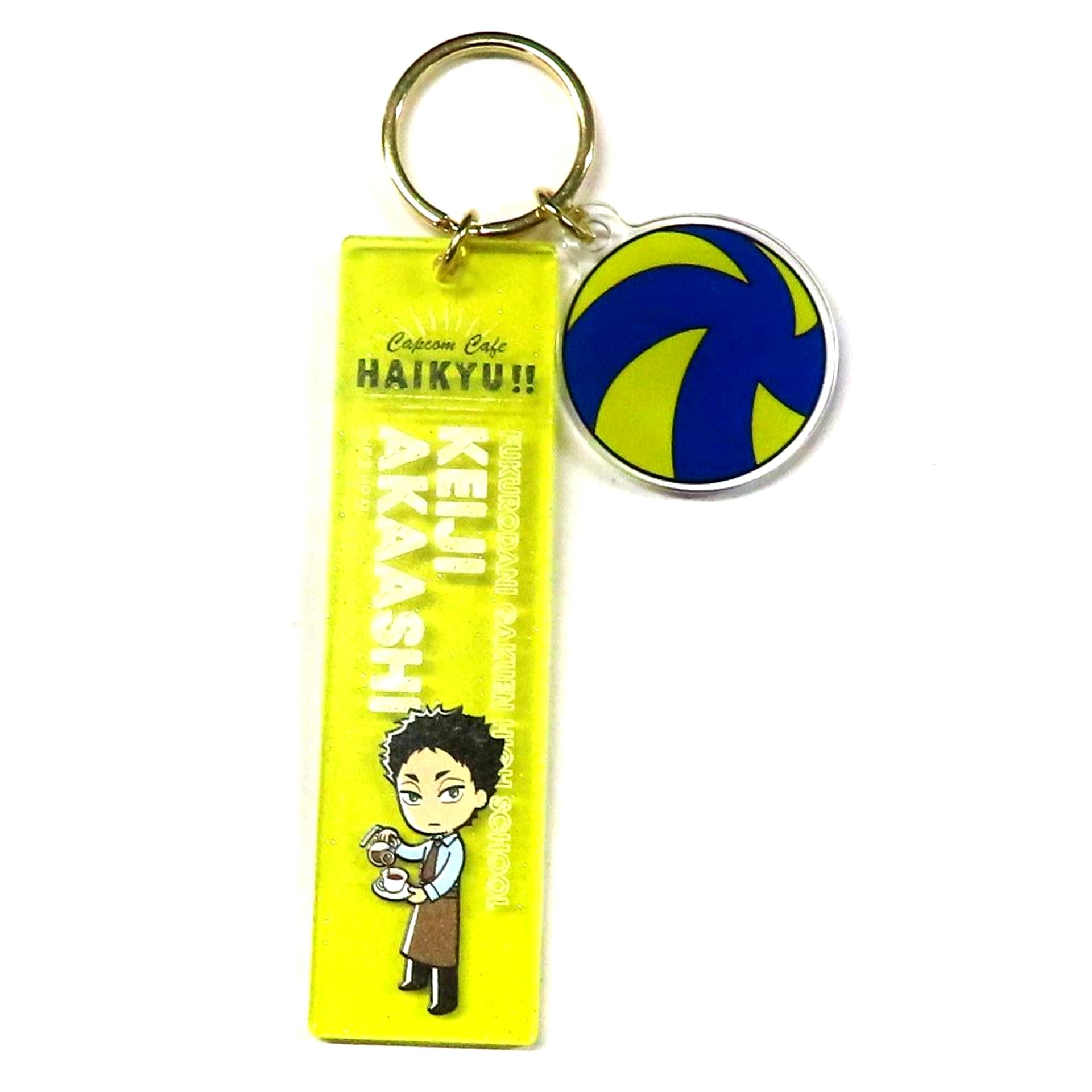 Keiji Akaashi Square Keyring Capcom Cafe x Haikyu!! [USED]