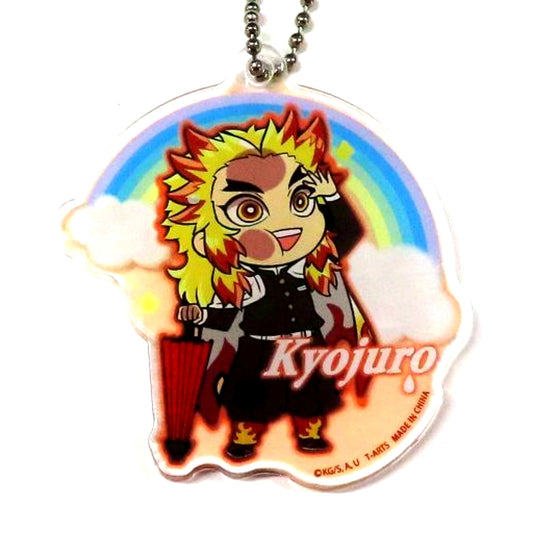 Kyojuro Rengoku Demon Slayer Pita! Deforme Wagasa Acrylic Keychain [USED]