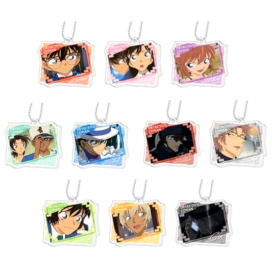 Set of 10 Detective Conan Deco Frame Acrylic Keychain [USED]