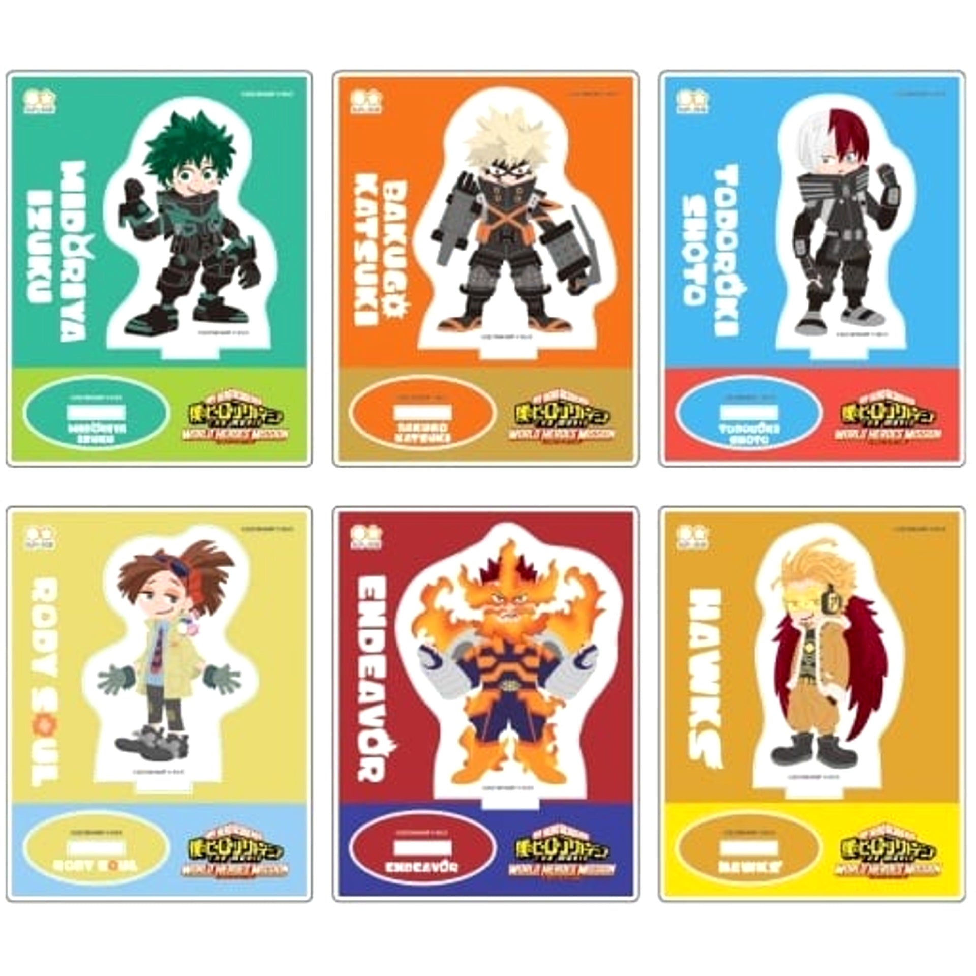 My Hero Academia Izuku Midoriya & Others Acrylic Stand All 6 Types Set Acrylic Stands [USED]