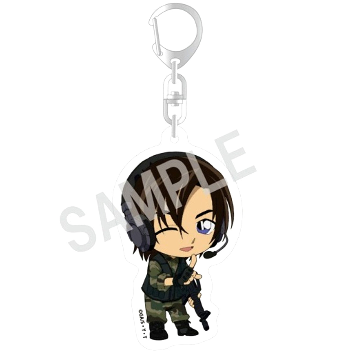 Kenji Hagiwara Detective Conan Survival Deformed Trading Acrylic Keychain [USED]