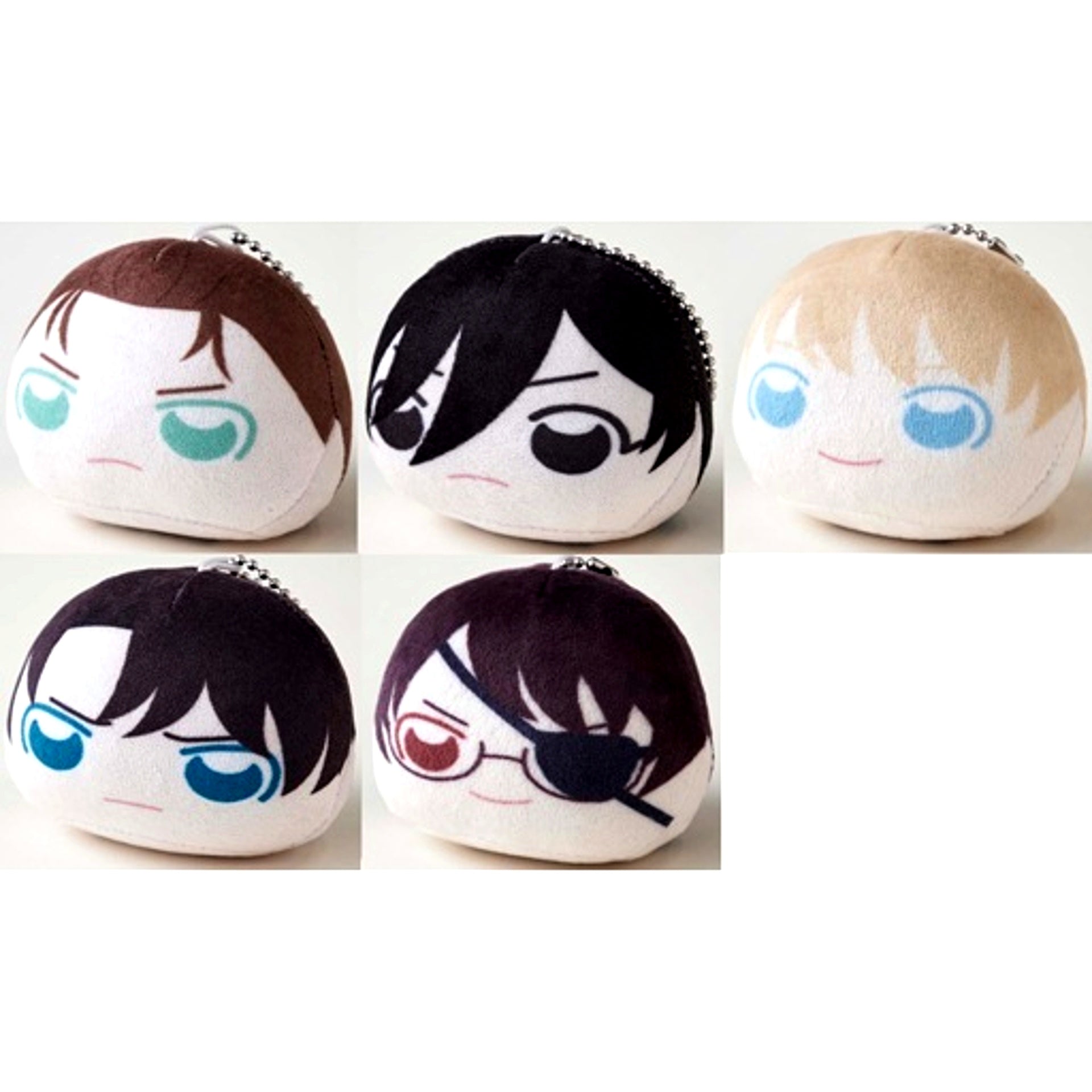 Set of 5 Attack on Titan Hoppita Trading Mascot [USED]