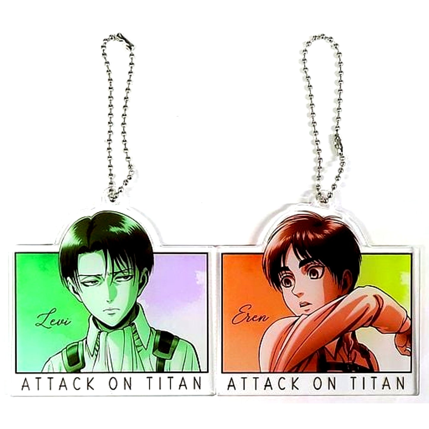 Levi & Eren Yeager Attack on Titan Acrylic Keychain Set Vol. 2 AMNIBUS BOX Reservation Bonus [USED]