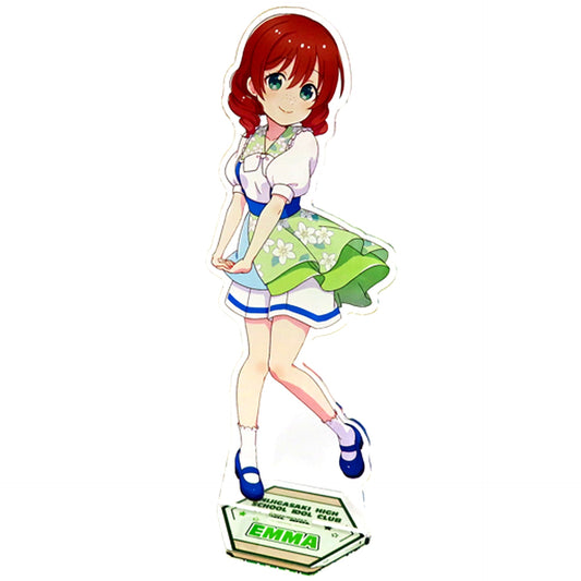 Emma Verde Nijigasaki Unit 2nd Single Deformed Love Live! Series LIVE with a smile Sega Collab Cafe Acrylic Stand [USED]