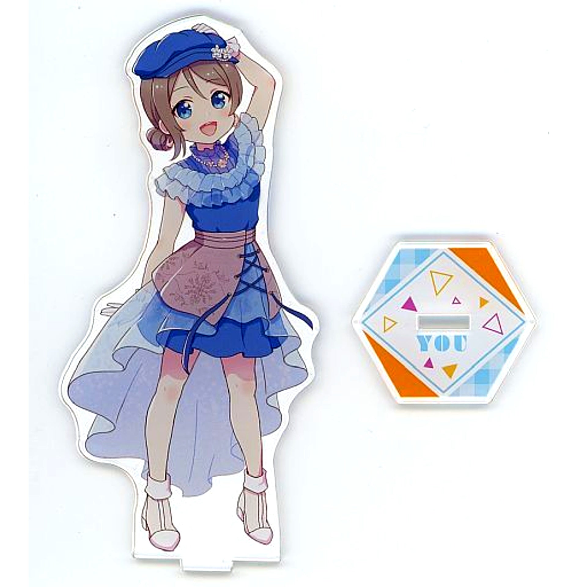 You Watanabe Acrylic Stand Aqours Unit 1st Full Album Deformed Sega Collab Cafe Love Live! Series LIVE with a smile [USED]