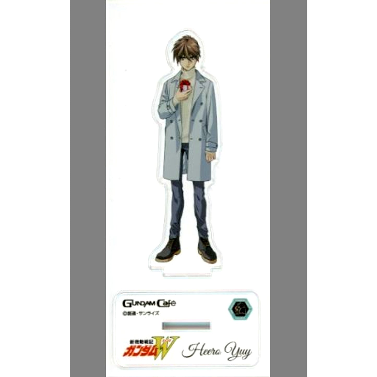 Heero Yuy Mobile Suit Gundam Wing MODEL SHEET AS Omnibus vol.1 Christmas Acrylic Stand GUNDAM Cafe Christmas Party 2021 Present Night [USED]