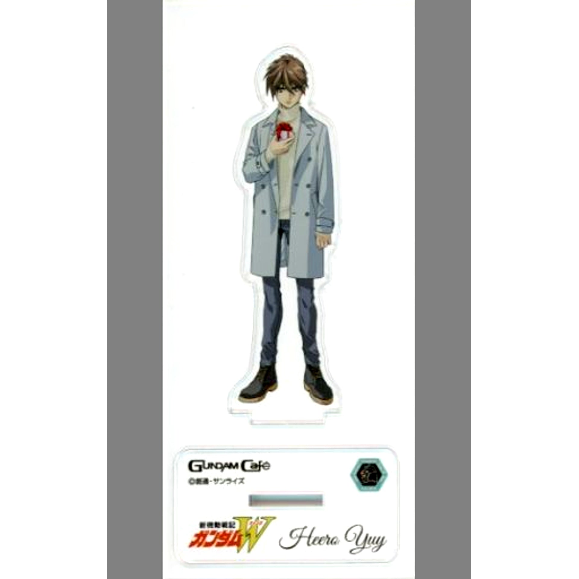 Heero Yuy Mobile Suit Gundam Wing MODEL SHEET AS Omnibus vol.1 Christmas Acrylic Stand GUNDAM Cafe Christmas Party 2021 Present Night [USED]