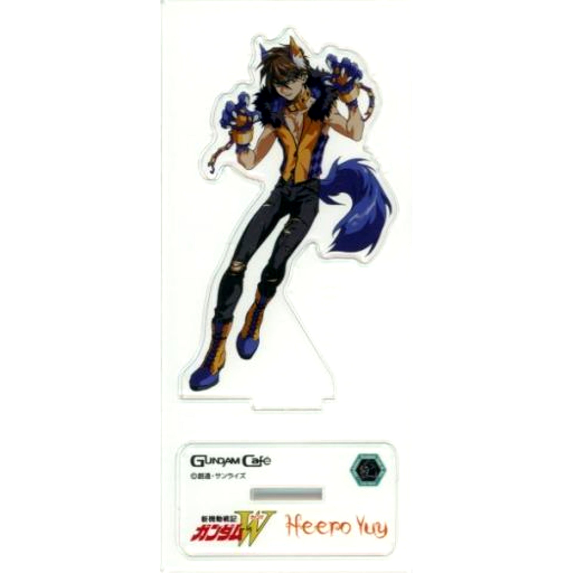 Heero Yuy Mobile Suit Gundam Wing MODEL SHEET AS Halloween Acrylic Stand GUNDAM Cafe Halloween [USED]
