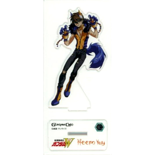 Heero Yuy Mobile Suit Gundam Wing MODEL SHEET AS Halloween Acrylic Stand GUNDAM Cafe Halloween [USED]