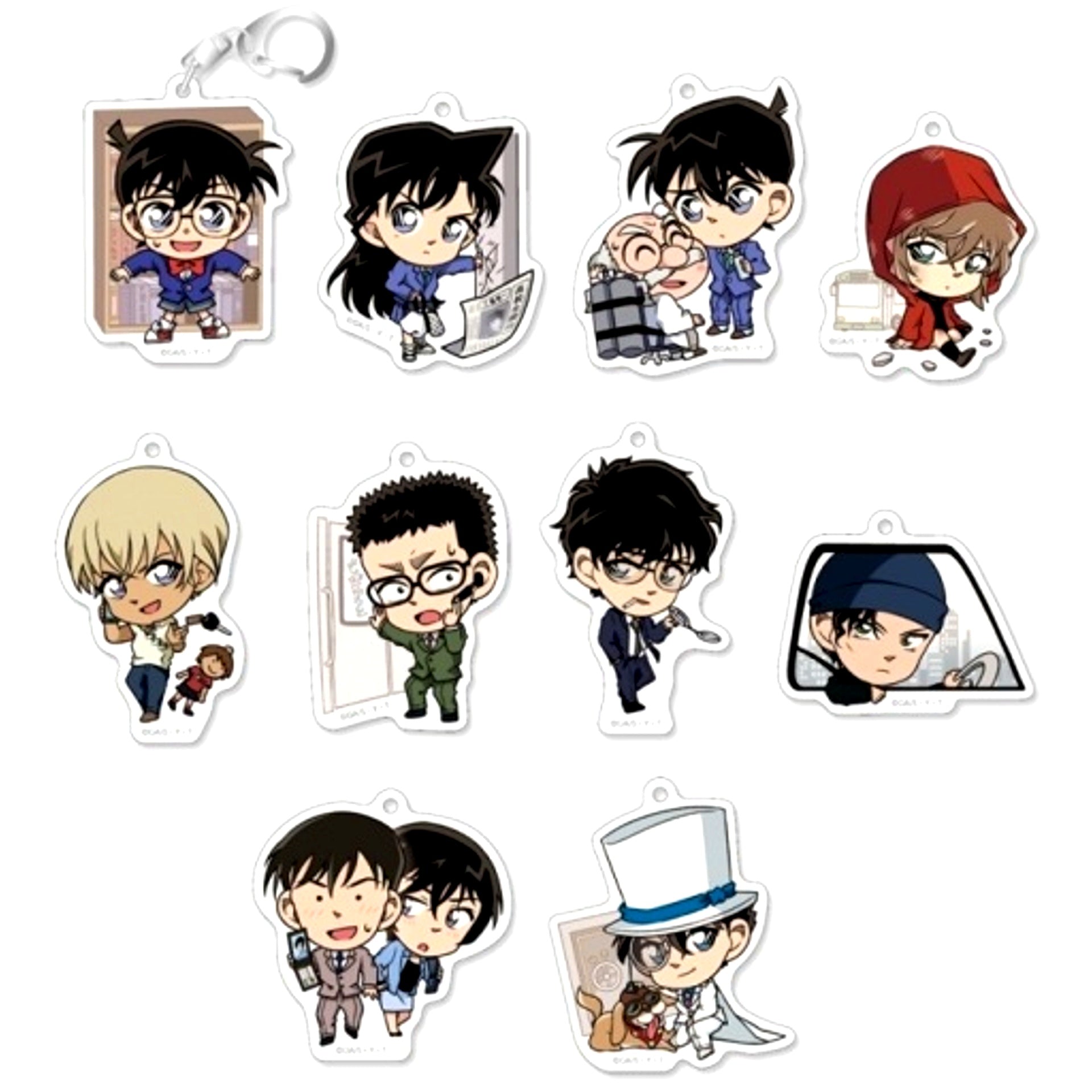 Set of 10 Detective Conan Acrylic Keychain Collection Playback [USED]
