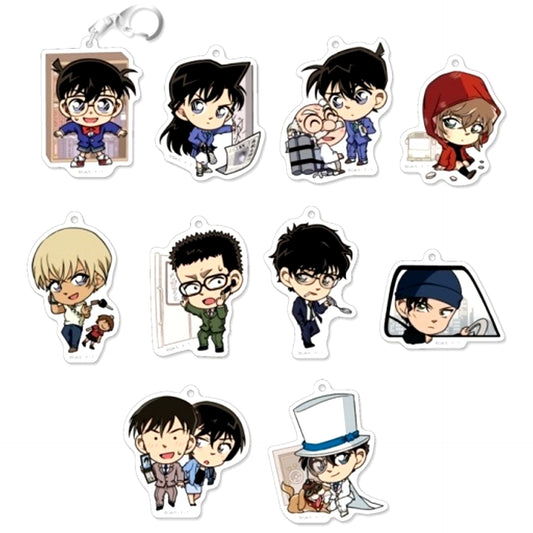 Set of 10 Detective Conan Acrylic Keychain Collection Playback [USED]