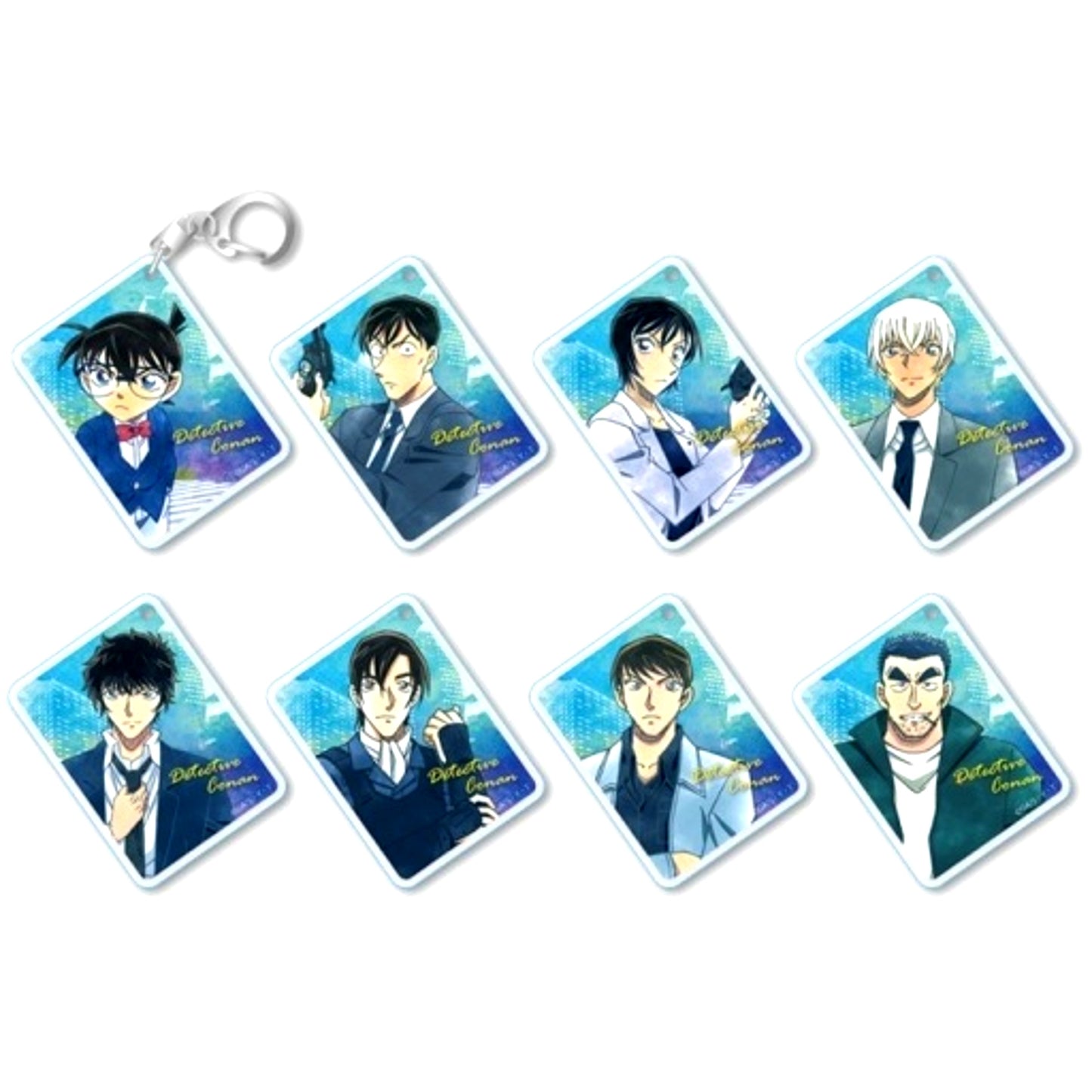 Set of 8 Detective Conan Acrylic Keychain Collection Night and Day 2 [USED]