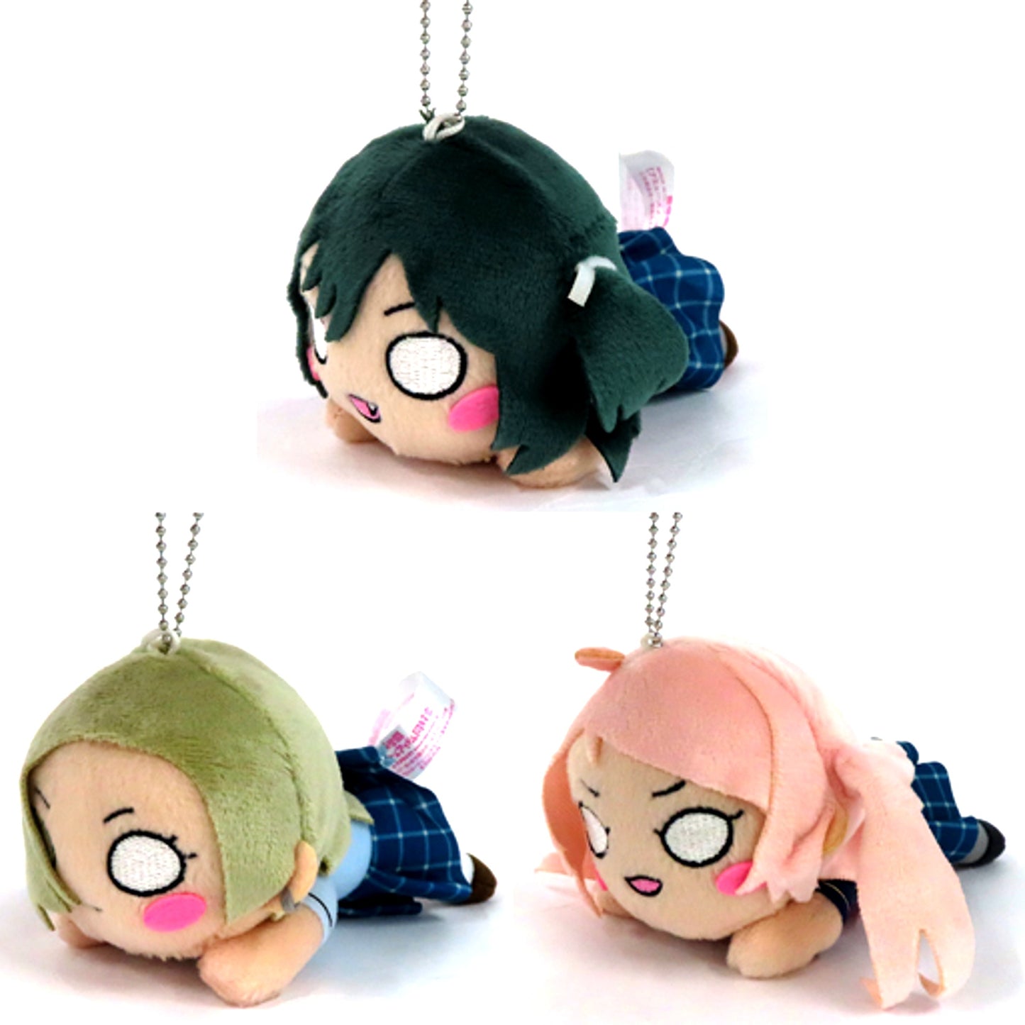 Set of 3 Nesoberi More Plus Keychain Mascot Summer Uniform style Vol.4 Love Live! Nijigasaki High School Idol Club [USED]