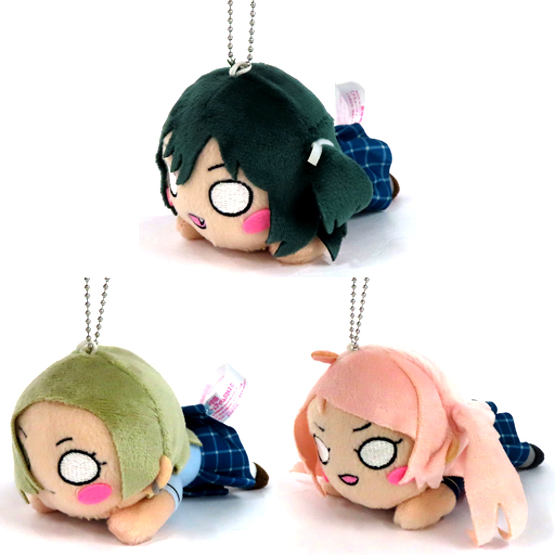 Set of 3 Nesoberi More Plus Keychain Mascot Summer Uniform style Vol.4 Love Live! Nijigasaki High School Idol Club [USED]