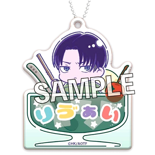 Levi Attack on Titan Melon Pop Name Keychain [USED]