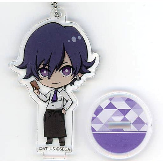 Revelations: Persona Protagonist Chibi Acrylic Keychain with Stand P1 Sega Collaboration Cafe Persona 25th Anniversary Early Phase Exclusive Keychains [USED]