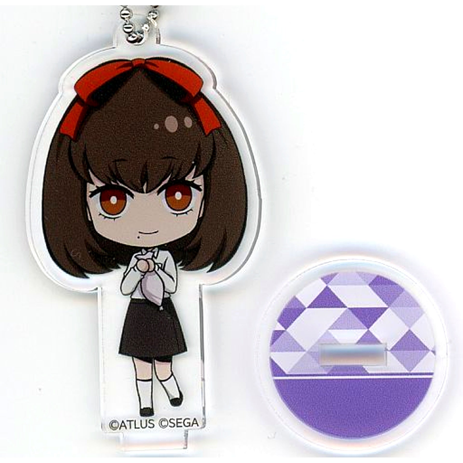 Maki Sonomura Sega Collab Cafe Persona 25th Anniversary 1st Half Deformed Acrylic Keychain with Stand P1 [USED]