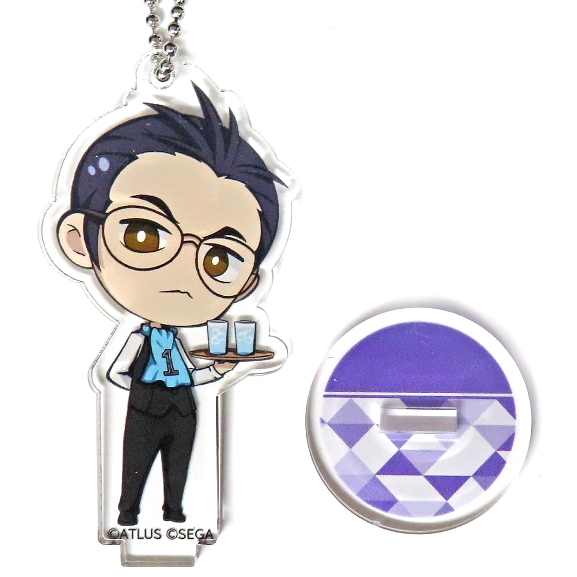 Persona Kei Nanjo Chibi Acrylic Keychain with Stand P1 Sega Collaboration Cafe Persona 25th Anniversary Early Phase Exclusive Keychains [USED]