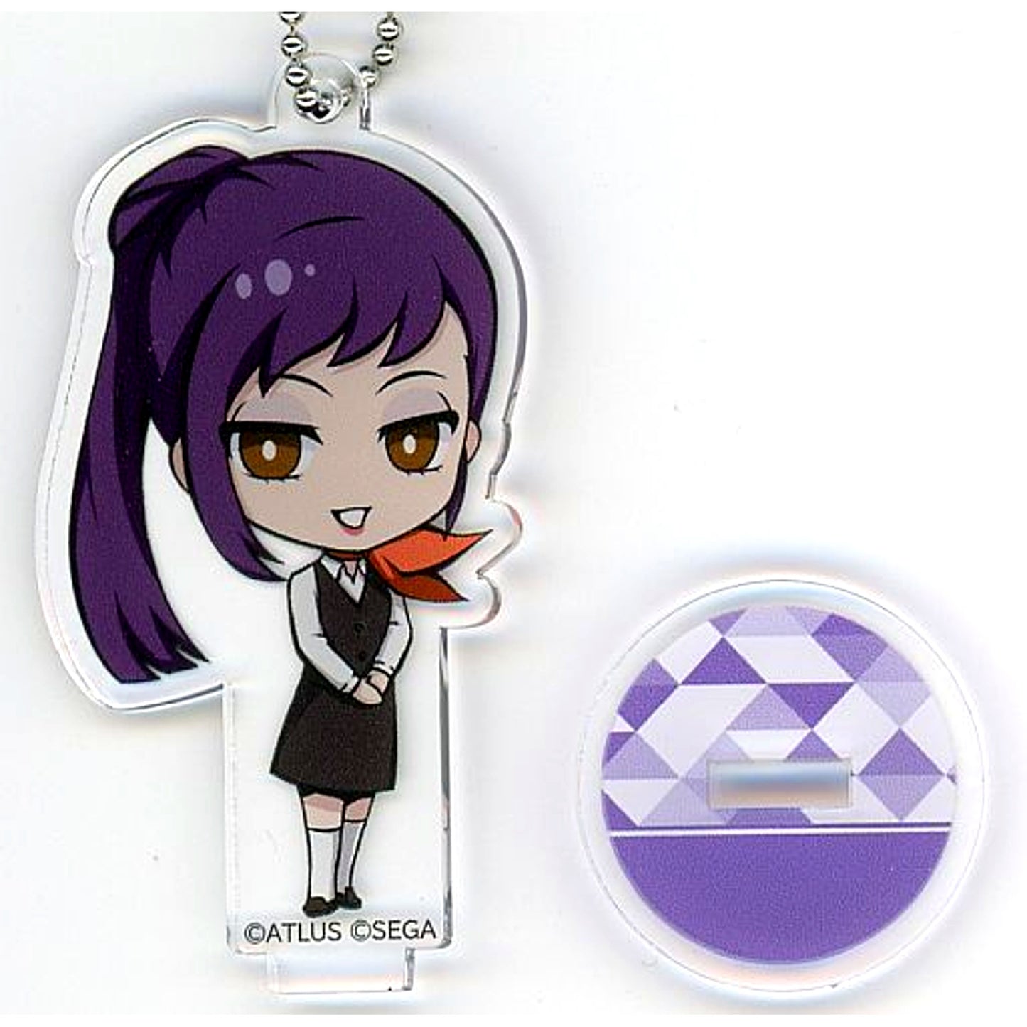 Eriko Kirishima Sega Collab Cafe Persona 25th Anniversary 1st Half Deformed Acrylic Keychain with Stand P1 [USED]