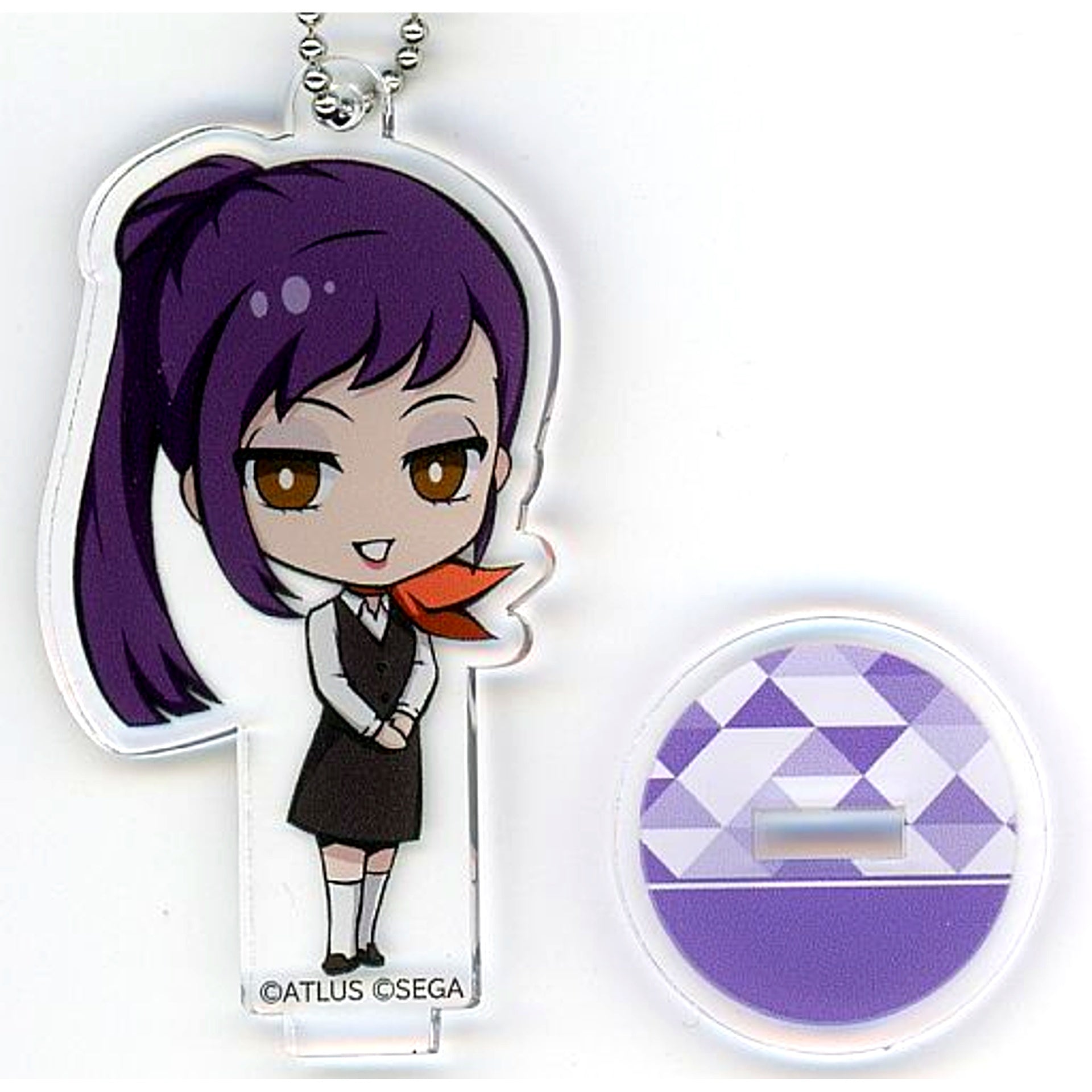 Eriko Kirishima Sega Collab Cafe Persona 25th Anniversary 1st Half Deformed Acrylic Keychain with Stand P1 [USED]