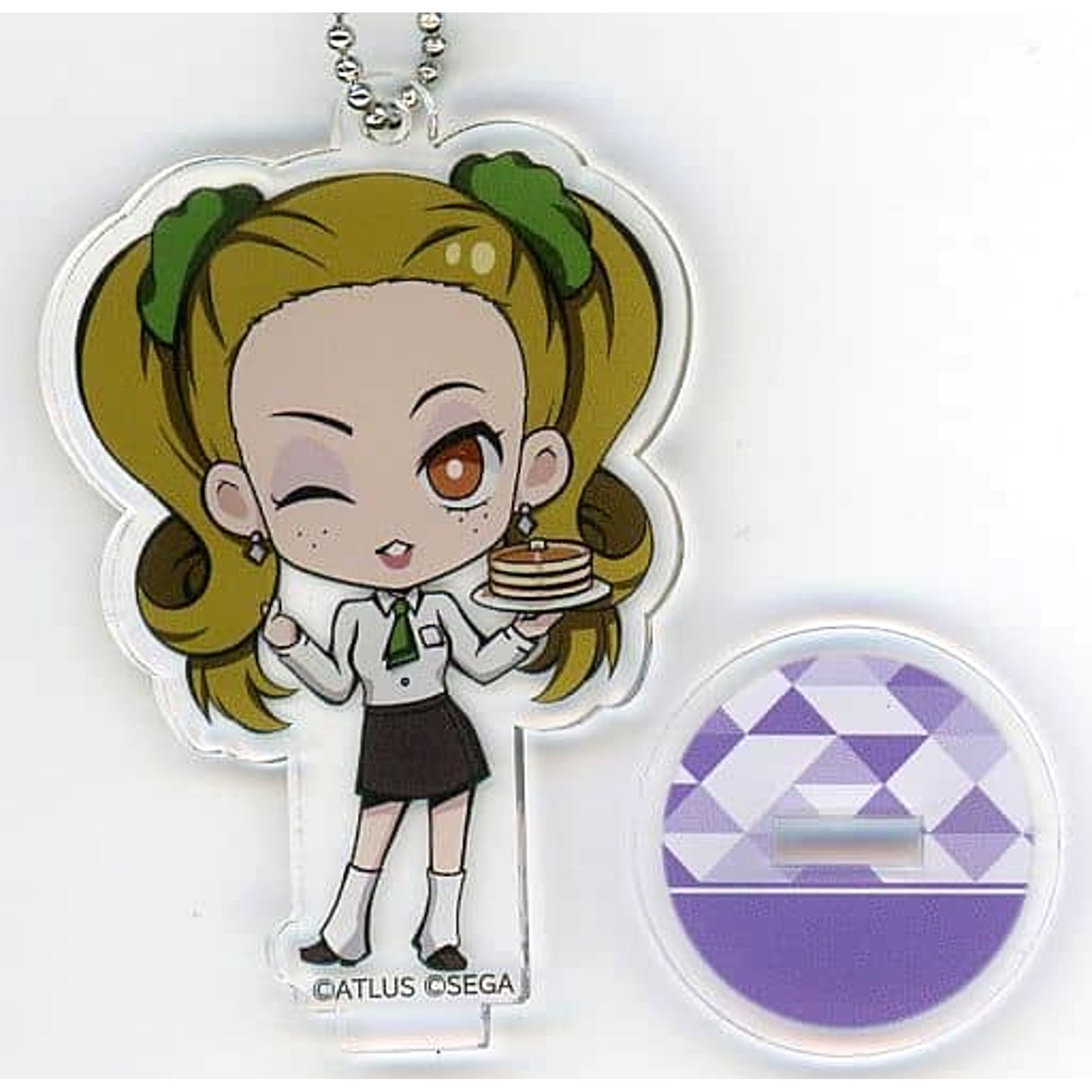 Persona Yuka Ayase Chibi Acrylic Keychain with Stand P1 Sega Collaboration Cafe Persona 25th Anniversary Early Phase Exclusive Keychains [USED]