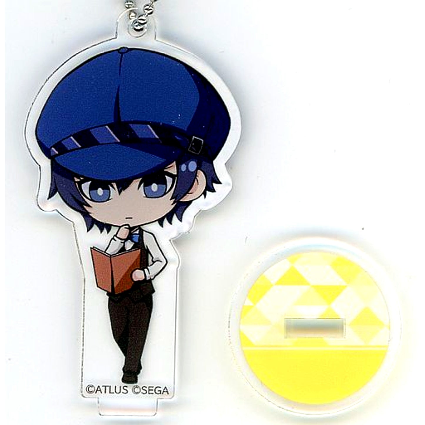 Naoto Shirogane Sega Collab Cafe Persona 25th Anniversary 1st Half Deformed Acrylic Keychain with Stand P4 [USED]