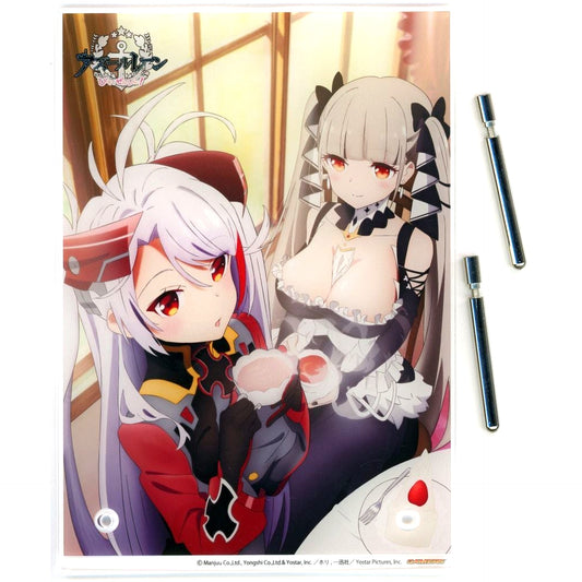 Prinz Eugen and Formidable Illustration A5 Acrylic Panel Bonus for Azur Lane Slow Ahead! Blu-ray Vol. 1 Gamers Limited Edition [USED]