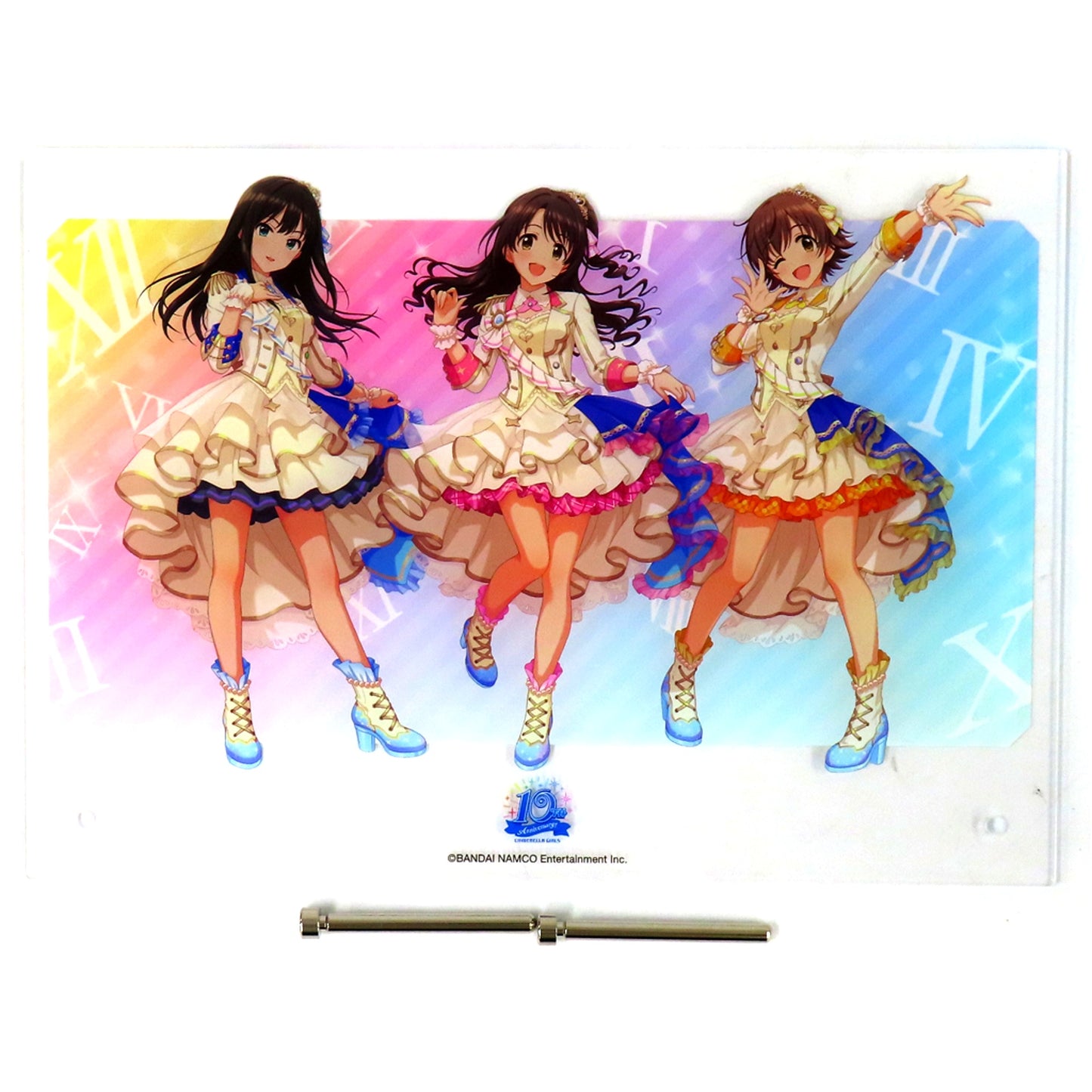 THE IDOLM@STER CINDERELLA GIRLS 10th ANNIVERSARY Official Acrylic Panel THE IDOLM@STER CINDERELLA GIRLS 10th ANNIVERSARY Costume Memories!!! [USED]