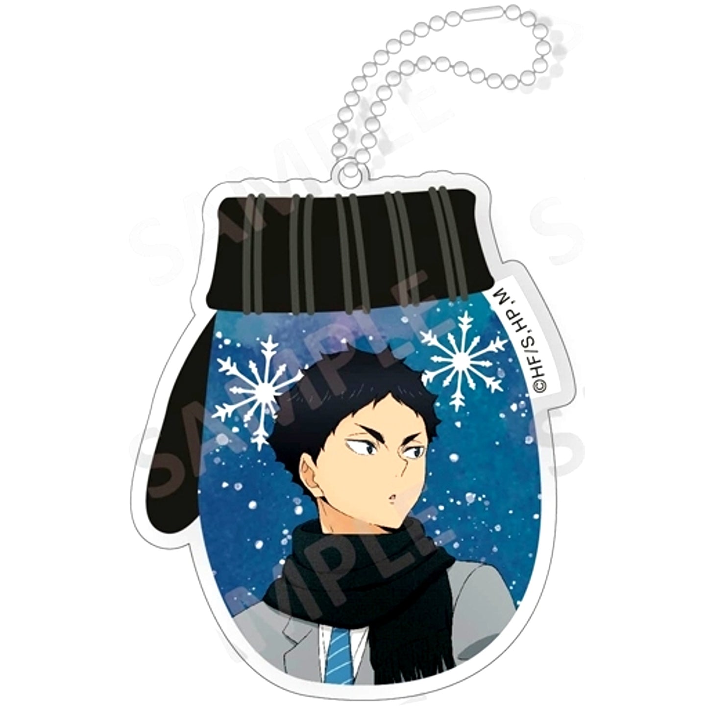 Keiji Akaashi Haikyu!! Kirakira Acrylic Keychain Collection Snow Play Ver. [USED]
