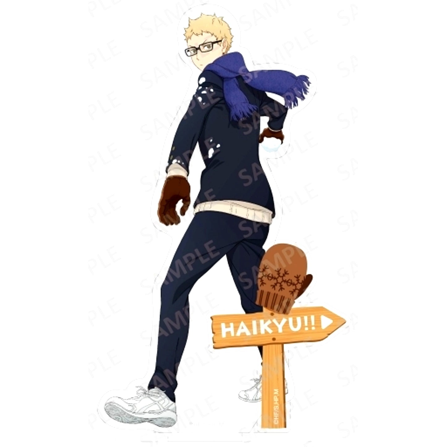Kei Tsukishima Snow Play Ver. Haikyu!! Acrylic Stand [USED]
