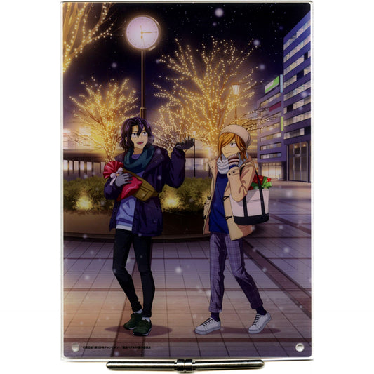 Teshima & Aoyagi Acrylic Panel Winter Way Home Yowamushi Pedal GLORY LINE [USED]
