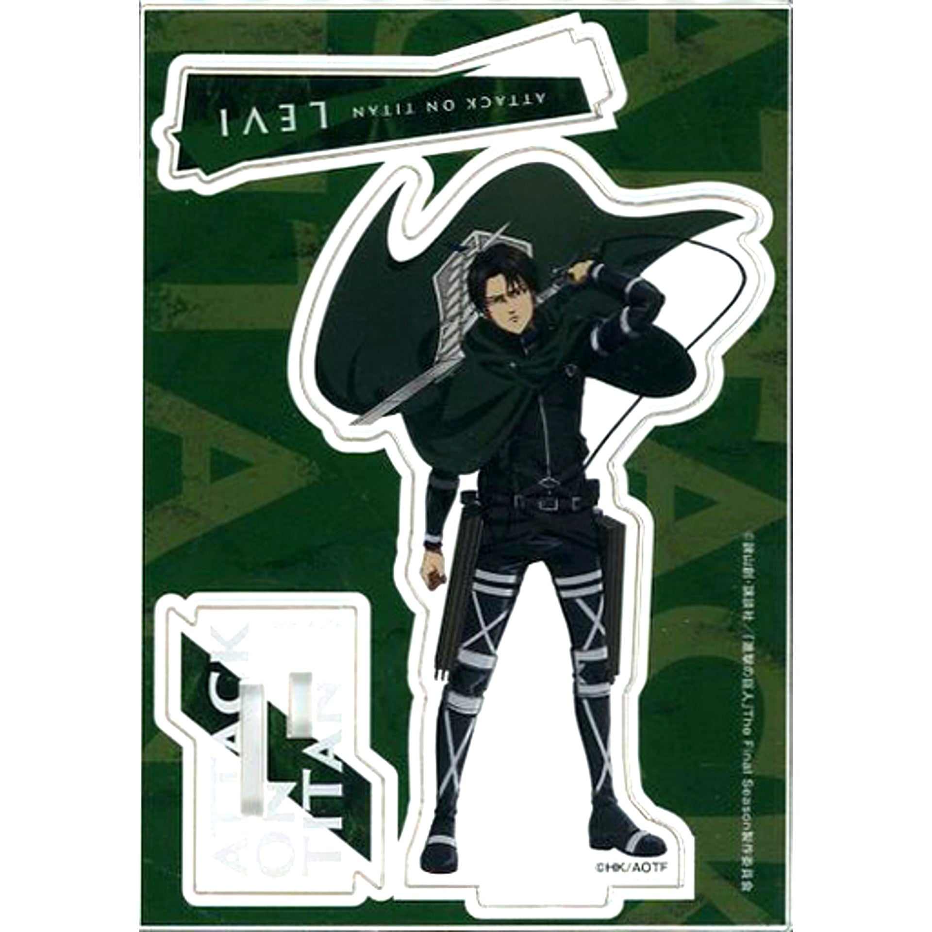 Levi Ackerman Attack on Titan TSUTAYA New Sumi-e Design Drawn Acrylic Figure [USED]