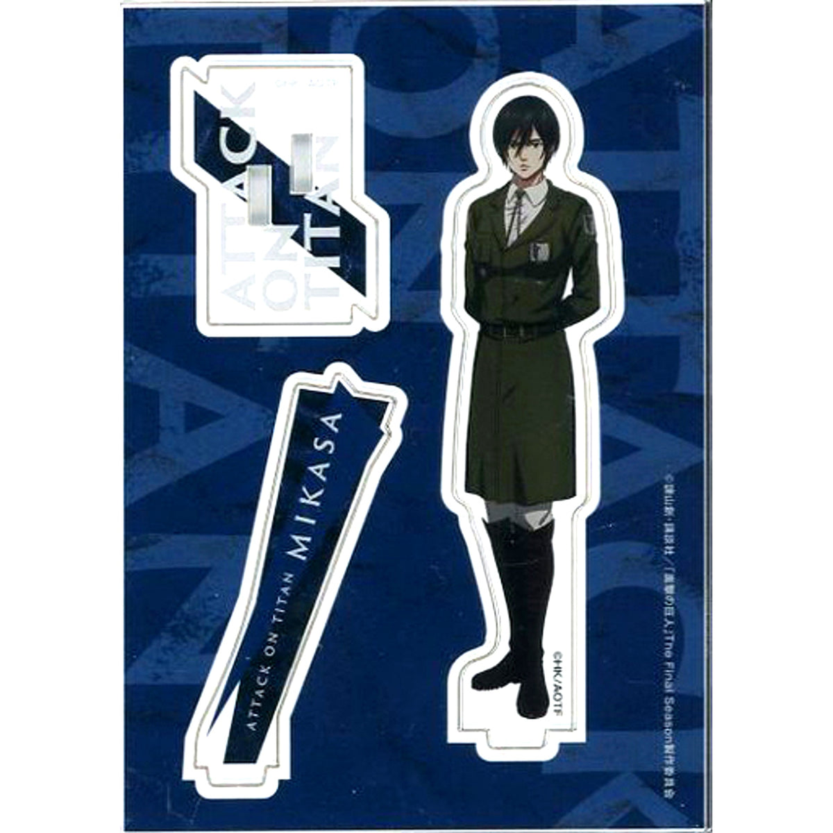 Mikasa Ackerman Acrylic Figure Attack on Titan The Final Season New Ink Painting Design POP UP SHOP in TSUTAYA [USED]