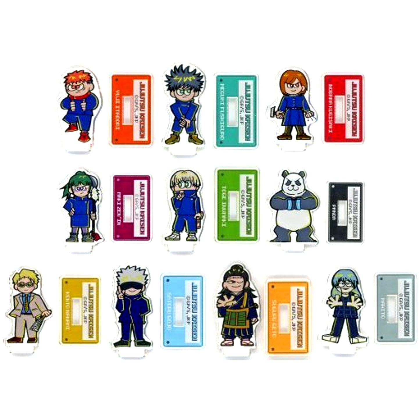 Set of 10 Jujutsu Kaisen PLAZA in Loft Retro GAME Trading Mini Acrylic Stand [USED]