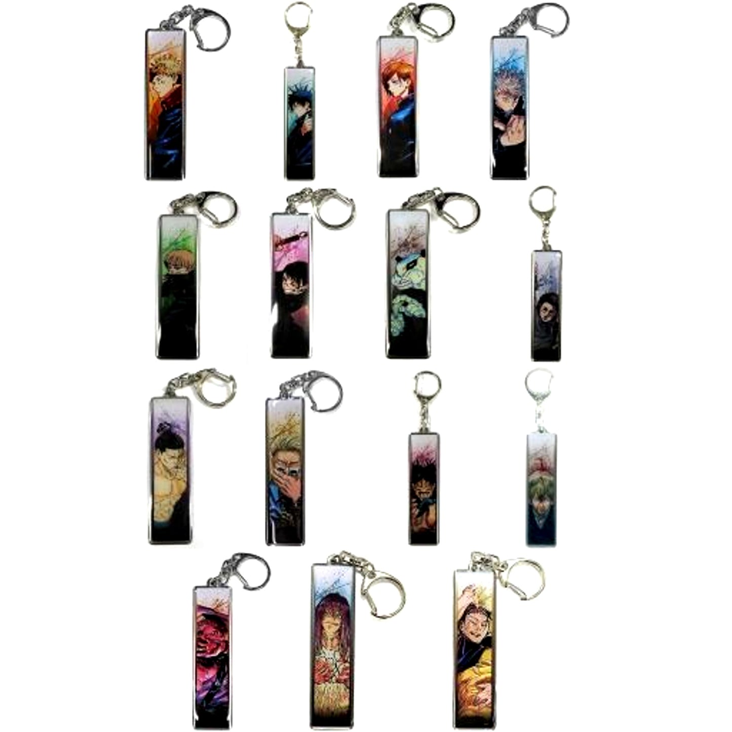 Set of 15 Jujutsu Kaisen Domain Expansion Fair 2022 Metal Keychain Collection Vol.1 [USED]
