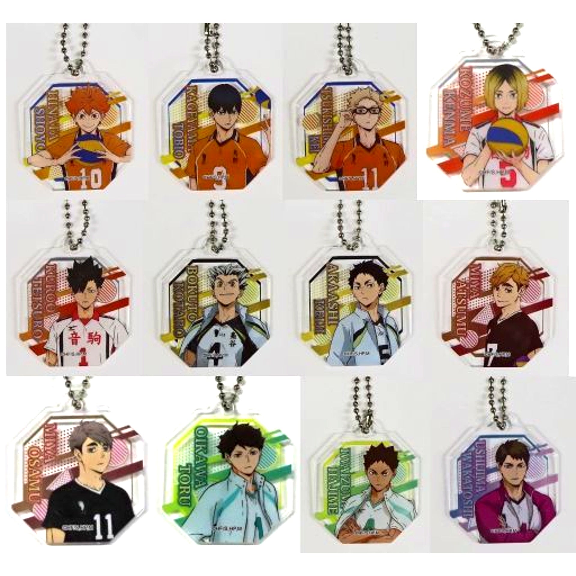 Set of 12 Haikyu!! TO THE TOP Acrymini Acrylic Keychain [USED]