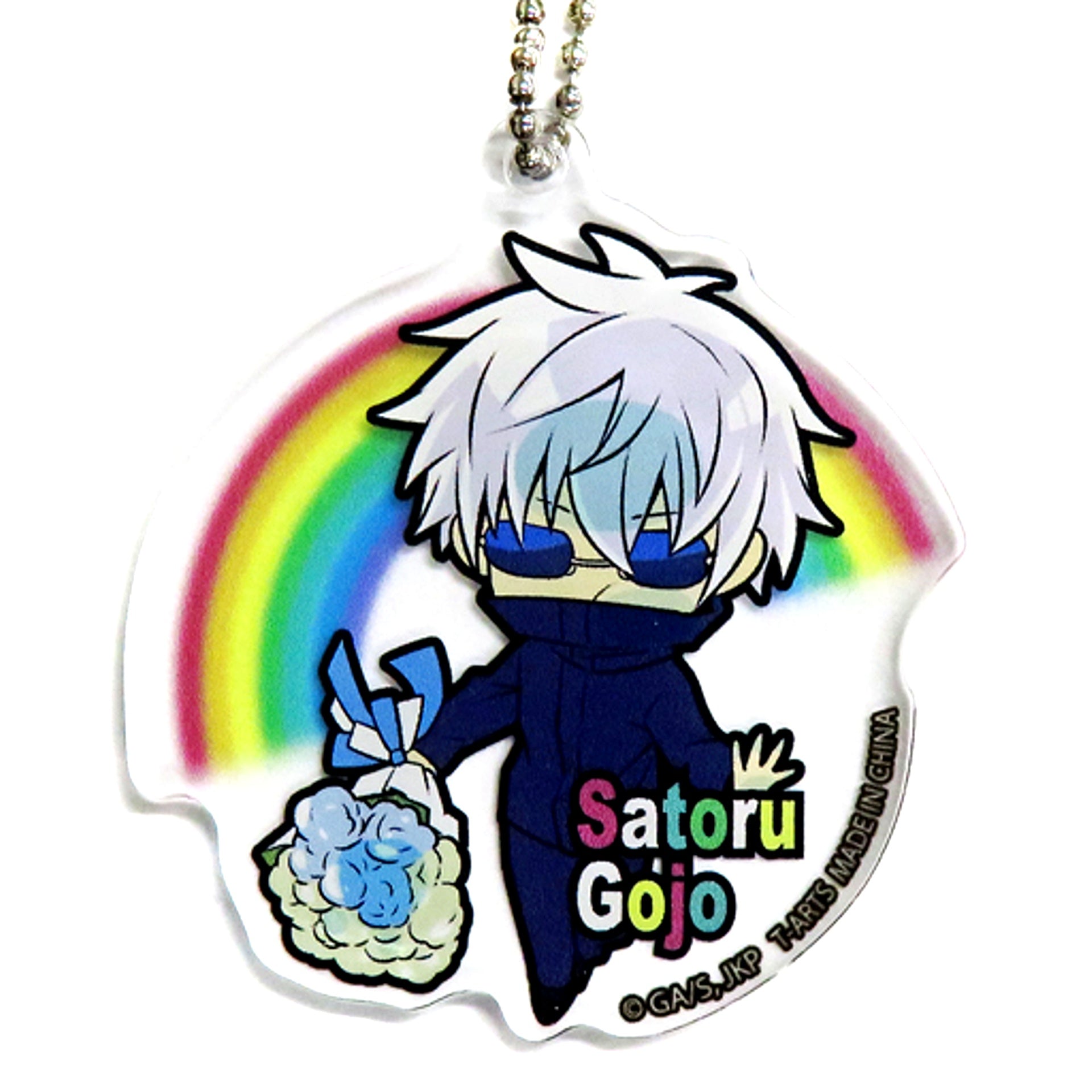 Satoru Gojo Jujutsu Kaisen Pita! Deforme Opening Rainbow Ver Acrylic Keychain [USED]