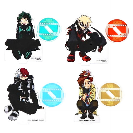 Izuku Midoriya & Others My Hero Academia: World Heroes' Mission Set of 4 Newly Drawn Acrylic Stand Toho Animation Store Limited Bonus Included with Blu-ray/DVD PLUS ULTRA Edition [USED]