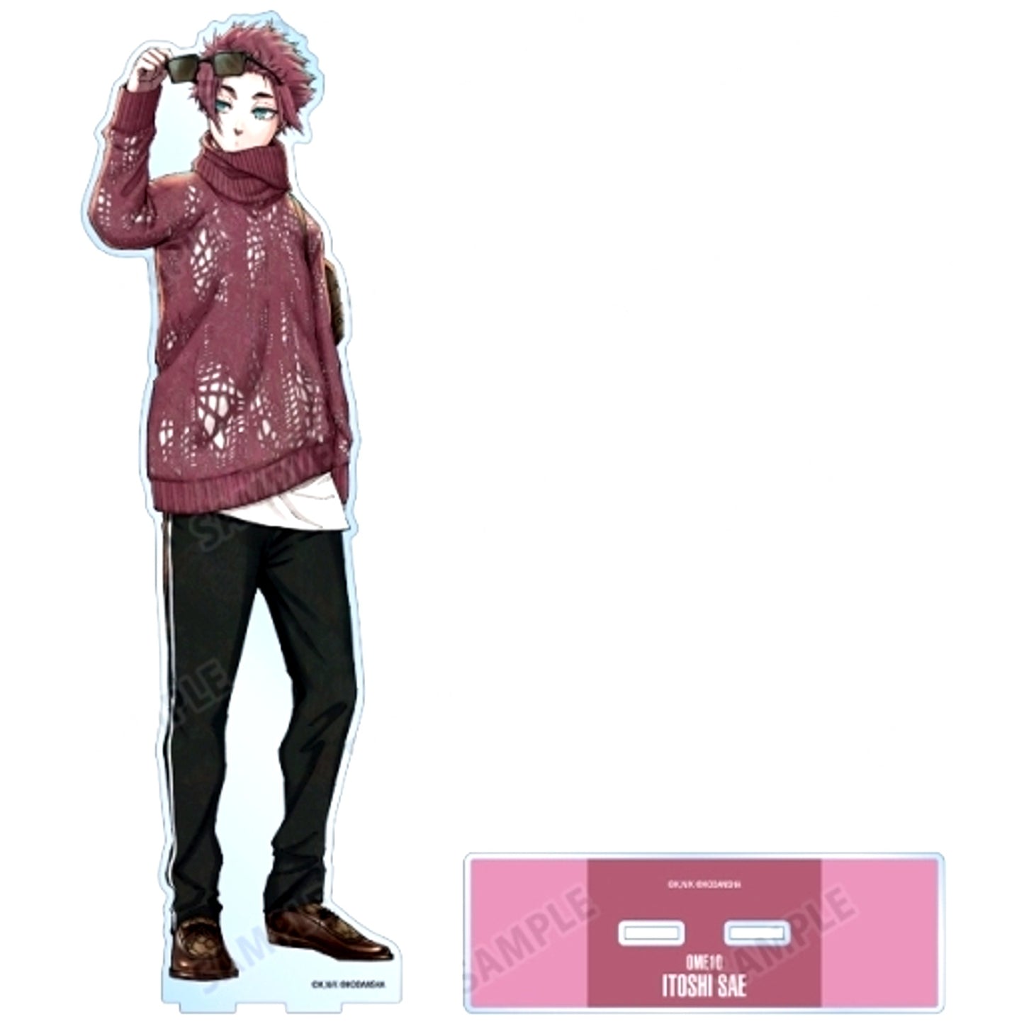 Sae Itoshi Casual Clothes Ver. Extra Large Acrylic Stand Blue Lock [USED]