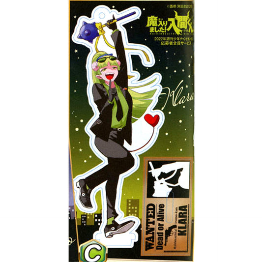 Valac Clara Mafia Acrylic Stand Keychain Welcome to Demon School! Iruma-kun Shonen Champion March 24 2022 Issue All Applicants Service [USED]