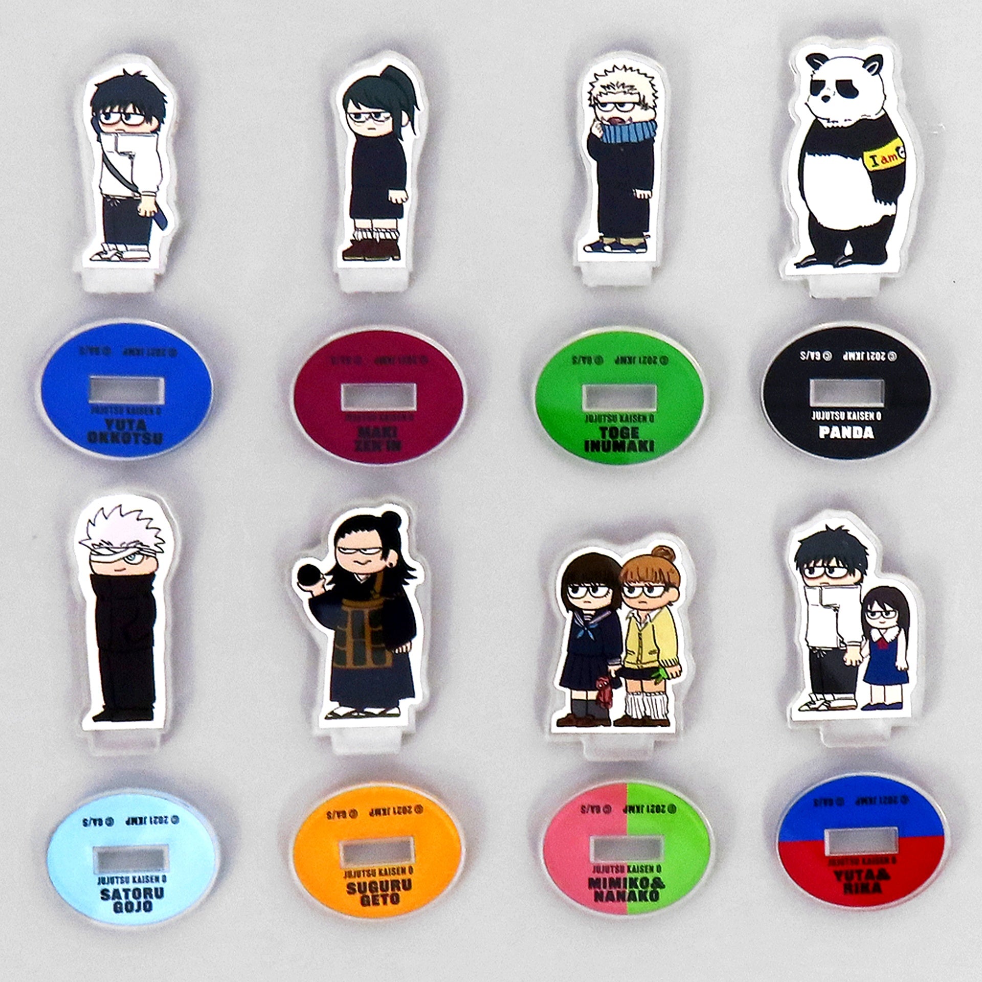 Set of 8 Jujutsu Kaisen 0: The Movie Jirori Trading Mini Acrylic Stand [USED]