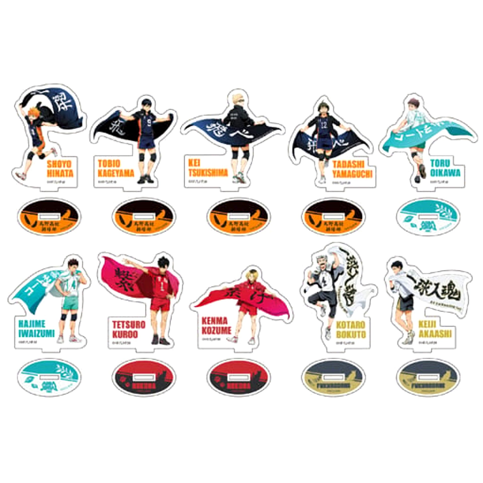 Haikyu!! Shoyo Hinata & Others All 10 Types Set Acrylic Stand Banner Illustration Vol.1 Acrylic Stands [USED]